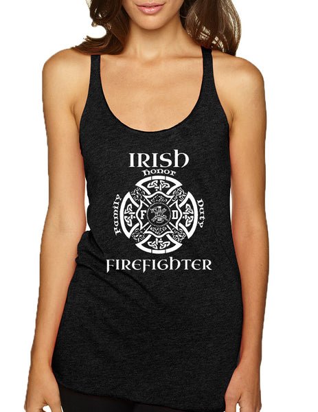 Women's Tank Top Irish Firefighter St Patrick's Top Irish Party - ALLNTRENDSHOP - 2