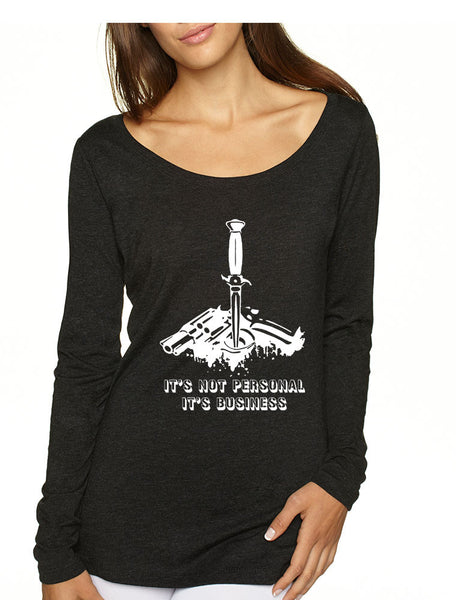 Women's Shirt It's Not Personal It's Business Funny Saying - ALLNTRENDSHOP - 4