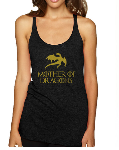 Women's Tank Top Mother Of Dragons Gold Print Graphic Top