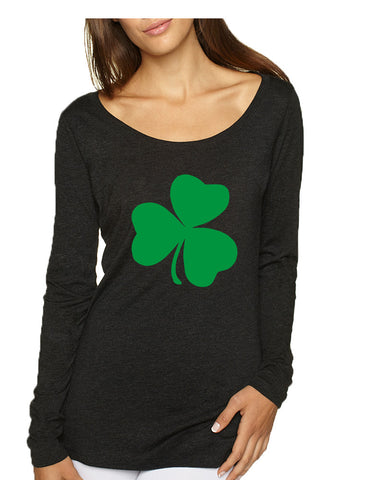 Women's Shirt Green Shamrock Graphic St Patrick's Day Shirt - ALLNTRENDSHOP - 1