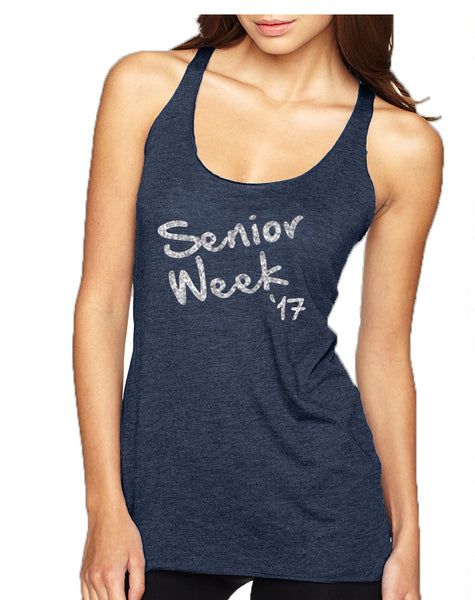 Women's Tank Top Senior Week 17 Glitter Silver Class Of 2017