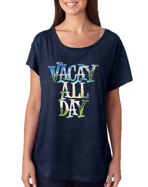 Women's Dolman Shirt Vacay All Day Vacation Beach Shirt