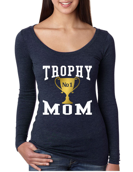 Women's Shirt Trophy Mom Cool Family Gift Love Mother's Day Top - ALLNTRENDSHOP - 2