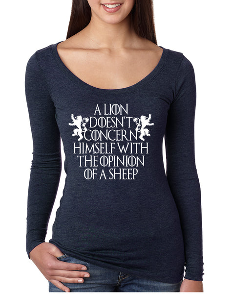 Women's Shirt Lion Doesn't Concern Himself With Opinion Of Sheep
