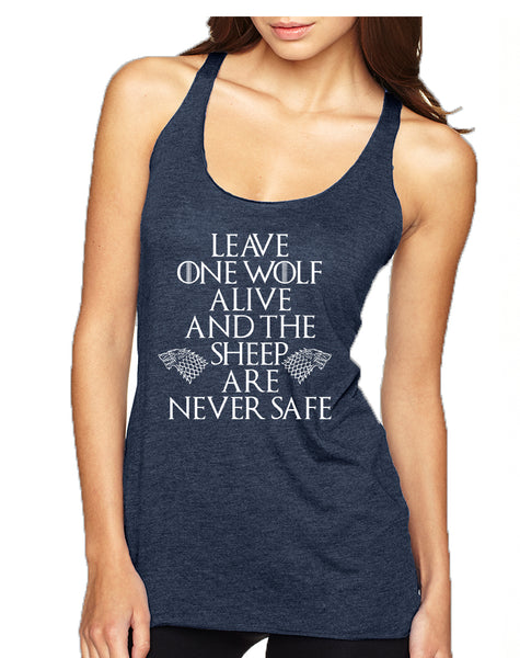 Women's Tank Top Leave One Wolf Alive Sheep Are Never Safe
