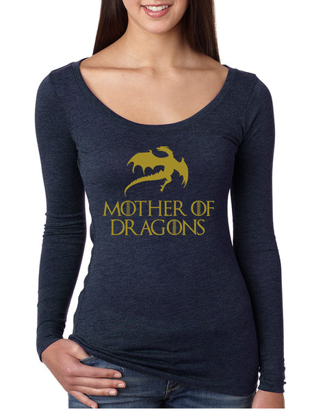 Women's Shirt Mother Of Dragons Gold Print Graphic Shirt