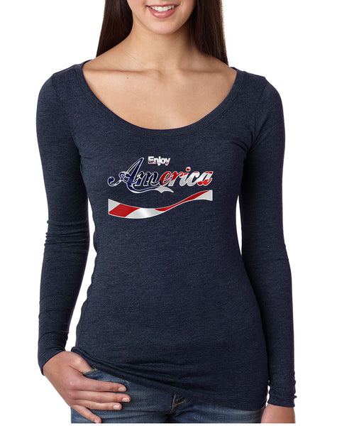 Women's Shirt Enjoy America 4th Of July Love USA Shirt