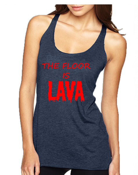 Women's Tank Top The Floor Is Lava Red Popular Childhood Game