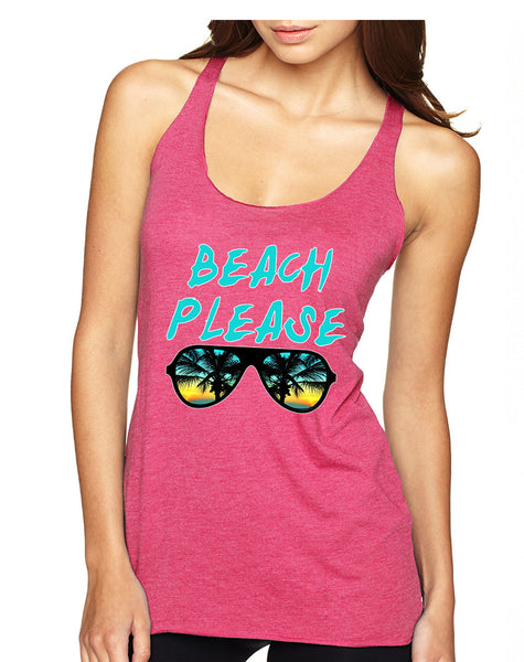 Women's Tank Top Beach Please Summer Vacation Beachwear