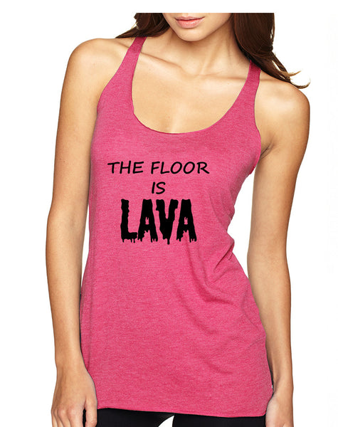 Women's Tank Top The Floor Is Lava Game Popular Tee Fun Gym Top