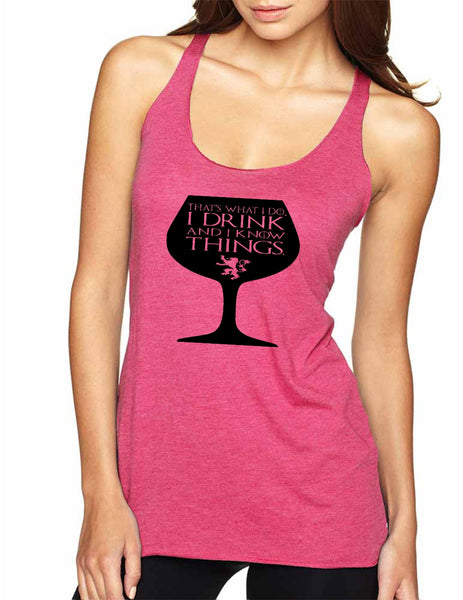 Women's Tank That's What I Do I Drink And Know Things Wing Glass Tyrion Lannister Game Of Thrones Inspired - ALLNTRENDSHOP - 5