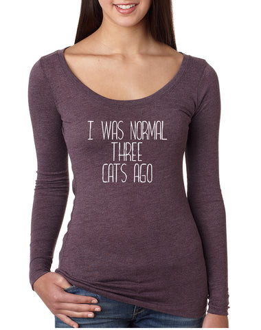 Women's Shirt I Was Normal 3 Cats Ago Love Cats Gift Idea