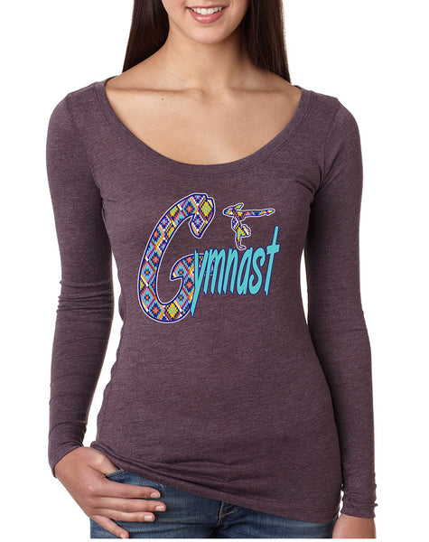 Women's Shirt Gymnast Aztec Love Gymnastic Top Sport Gym