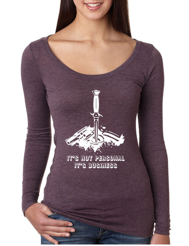 Women's Shirt It's Not Personal It's Business Funny Saying - ALLNTRENDSHOP - 1