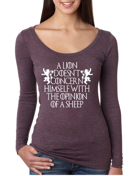 Women's Shirt Lion Doesn't Concern Himself With Opinion Of Sheep