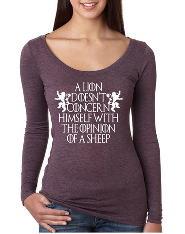 Women's Shirt Lion Doesn't Concern Himself With Opinion Of Sheep