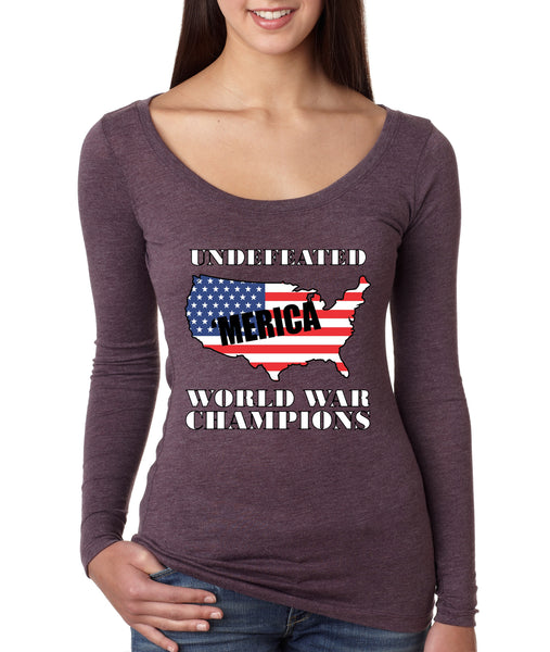 Women's Shirt Undefeated World War Champions 4th Of July
