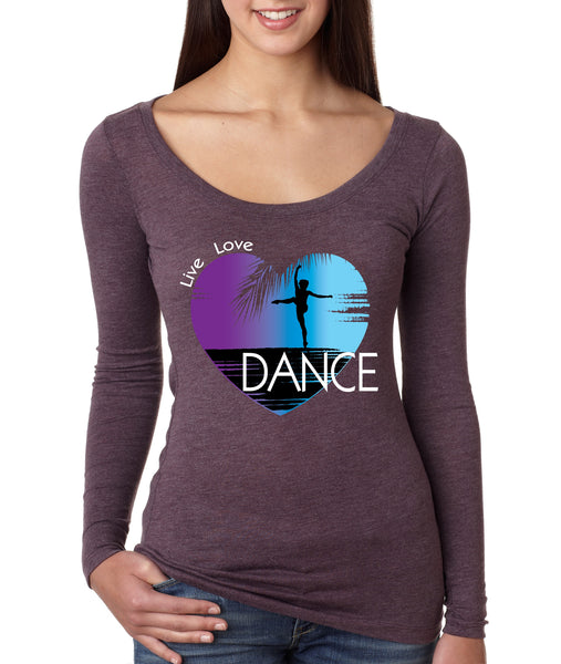 Women's Shirt Dance Art Purple Print Love Cute Gift Nice Top - ALLNTRENDSHOP - 4