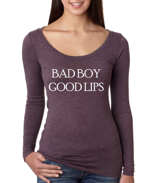 Women's Shirt Bad Boy Good Lips Cool Humor Shirt - ALLNTRENDSHOP - 1