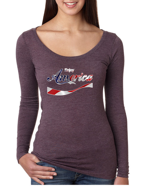 Women's Shirt Enjoy America 4th Of July Love USA Shirt