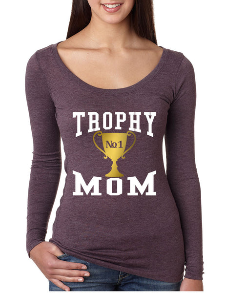 Women's Shirt Trophy Mom Cool Family Gift Love Mother's Day Top - ALLNTRENDSHOP - 1