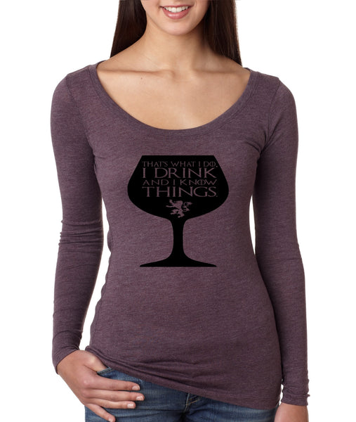 Women's Shirt That's What I Do I Drink And Know Things Wing Glass Game Of Thrones Inspired - ALLNTRENDSHOP - 4