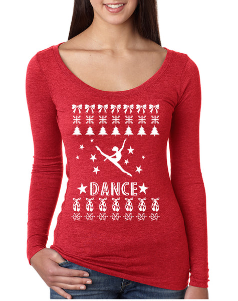 Women's Shirt Dance Ugly Xmas Tee Love Dancing Is Life Shirt