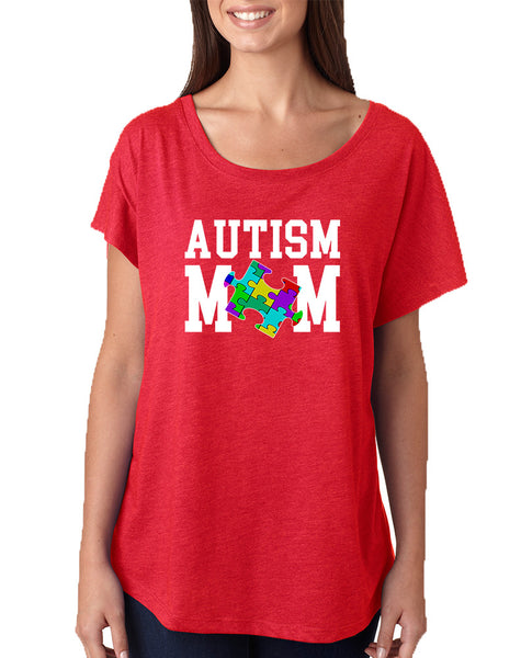 Women's Dolman Shirt Autism Mom Autistic Awareness Top