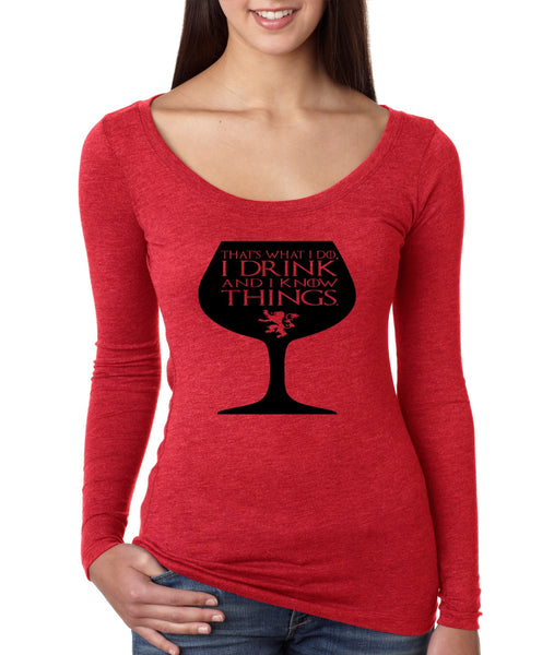 Women's Shirt That's What I Do I Drink And Know Things Wing Glass Game Of Thrones Inspired - ALLNTRENDSHOP - 5