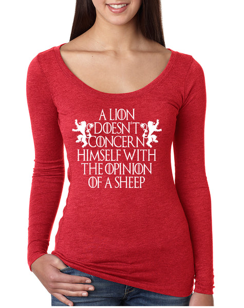 Women's Shirt Lion Doesn't Concern Himself With Opinion Of Sheep