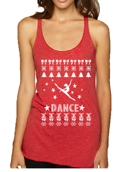 Women's Tank Top Dance Ugly Xmas Dancing Is Life Shirt Cute