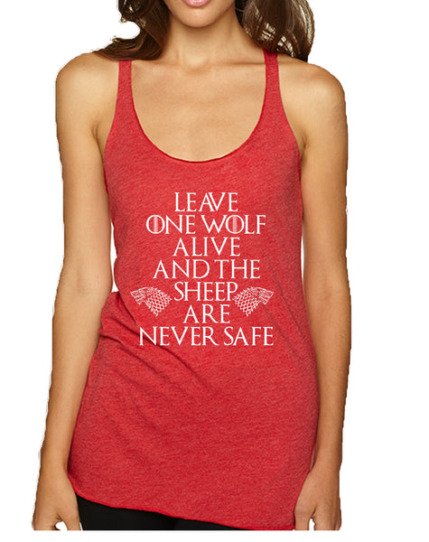 Women's Tank Top Leave One Wolf Alive Sheep Are Never Safe