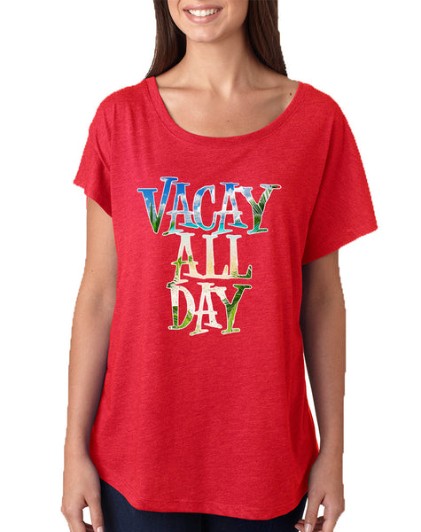 Women's Dolman Shirt Vacay All Day Vacation Beach Shirt