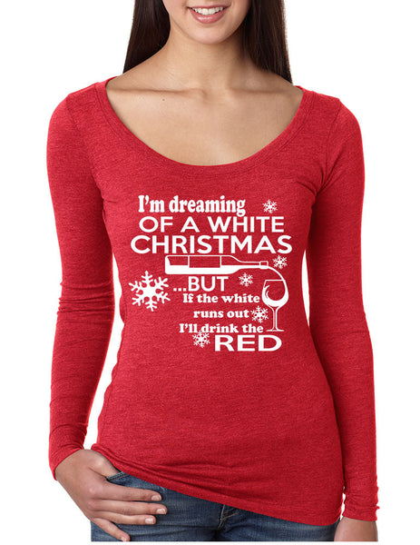 Women's Shirt Drunk Christmas Wine Alcohol Top Holiday Funny - ALLNTRENDSHOP - 2