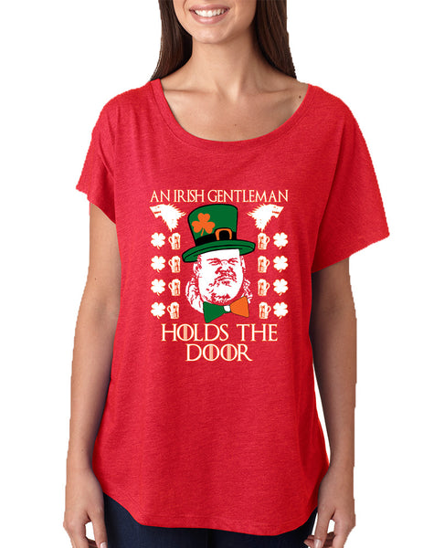 Women's Dolman Shirt Irish Hodor Hold The Door St Patrick's
