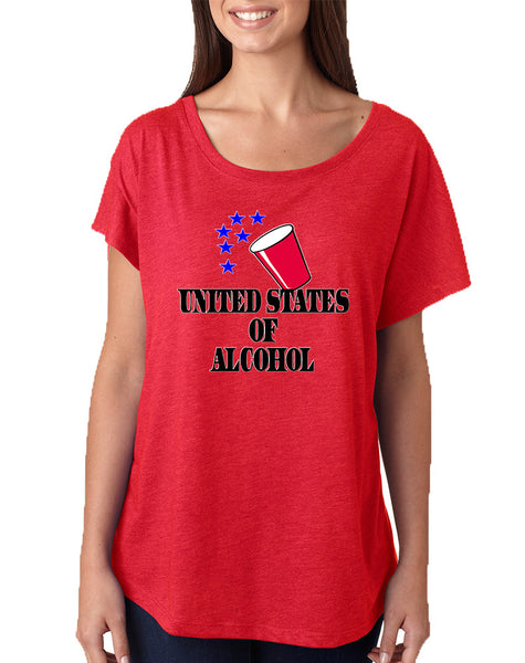 Women's Dolman United States Of Alcohol 4th Of July Top