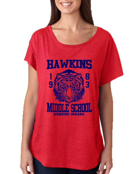Women's Dolman Shirt Hawkins Middle School 1983 - ALLNTRENDSHOP - 3