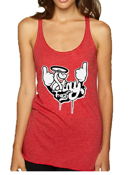 Women's Tank Top Stay Fresh Fingers Up Cool Cute Top