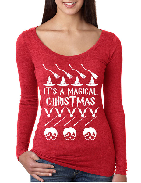 Women's Shirt It's A Magical Christmas Ugly Sweater Cool Gift - ALLNTRENDSHOP - 2