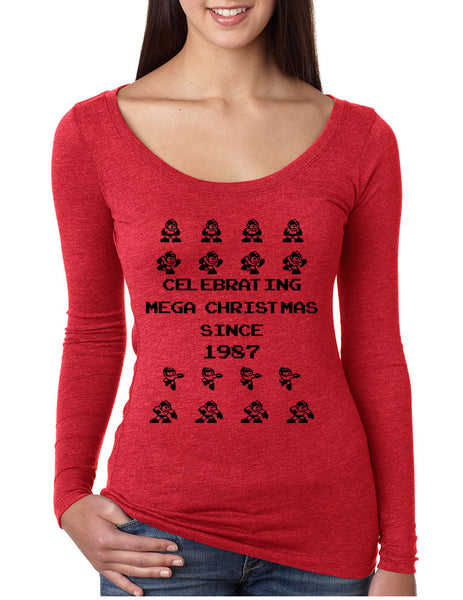 Women's Shirt Celebrating Mega Christmas Ugly Sweater Holiday - ALLNTRENDSHOP - 2