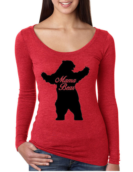 Women's Shirt Mama Bear Family Top For Mom Xmas Cute Top - ALLNTRENDSHOP - 1