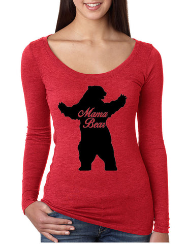 Women's Shirt Mama Bear Family Top For Mom Xmas Cute Top - ALLNTRENDSHOP - 1
