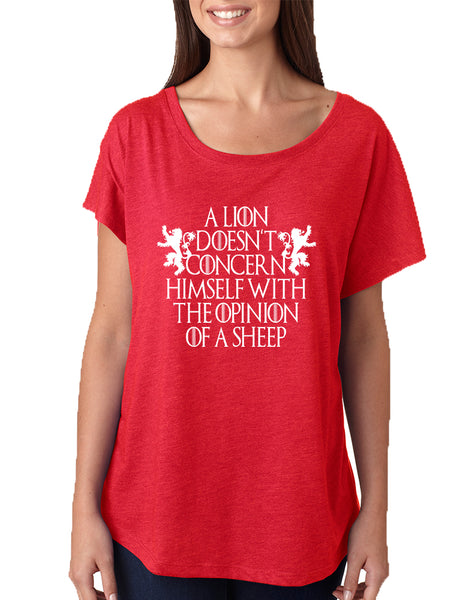 Women's Dolman Lion Doesn't Concern Himself With Opinion Sheep
