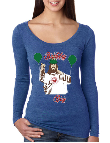 Women's Shirt Birthday Boy Jesus Ugly Christmas Sweater Gift