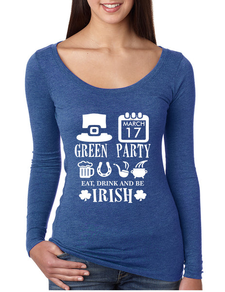 Women's Shirt Green Party St Patrick's Day Top Drunk Shirt