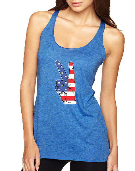 Women's Tank Top American Flag Hand 4th Of July Top