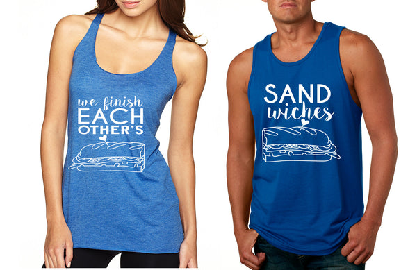 Couple Tank Tops We Finish Each Other's Sandwiches Love Tops