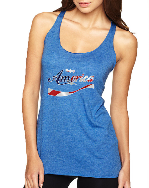 Women's Tank Top Enjoy America 4th Of July Love USA Top