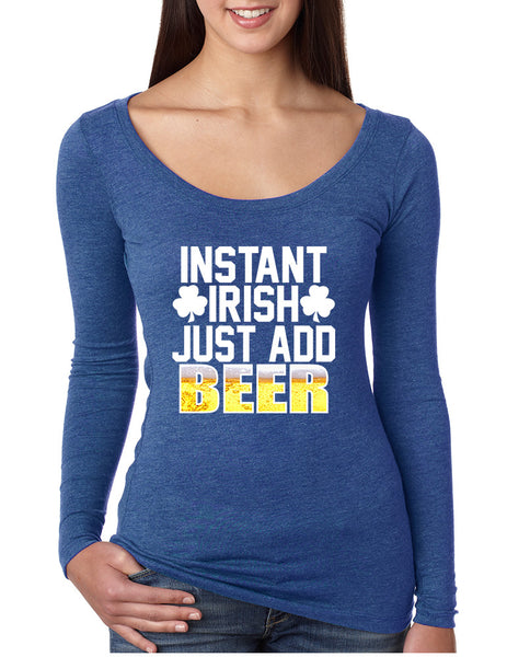Women's Shirt Instant Irish Add Beer St Patrick's Day Shirt - ALLNTRENDSHOP - 3