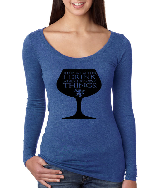 Women's Shirt That's What I Do I Drink And Know Things Wing Glass Game Of Thrones Inspired - ALLNTRENDSHOP - 6